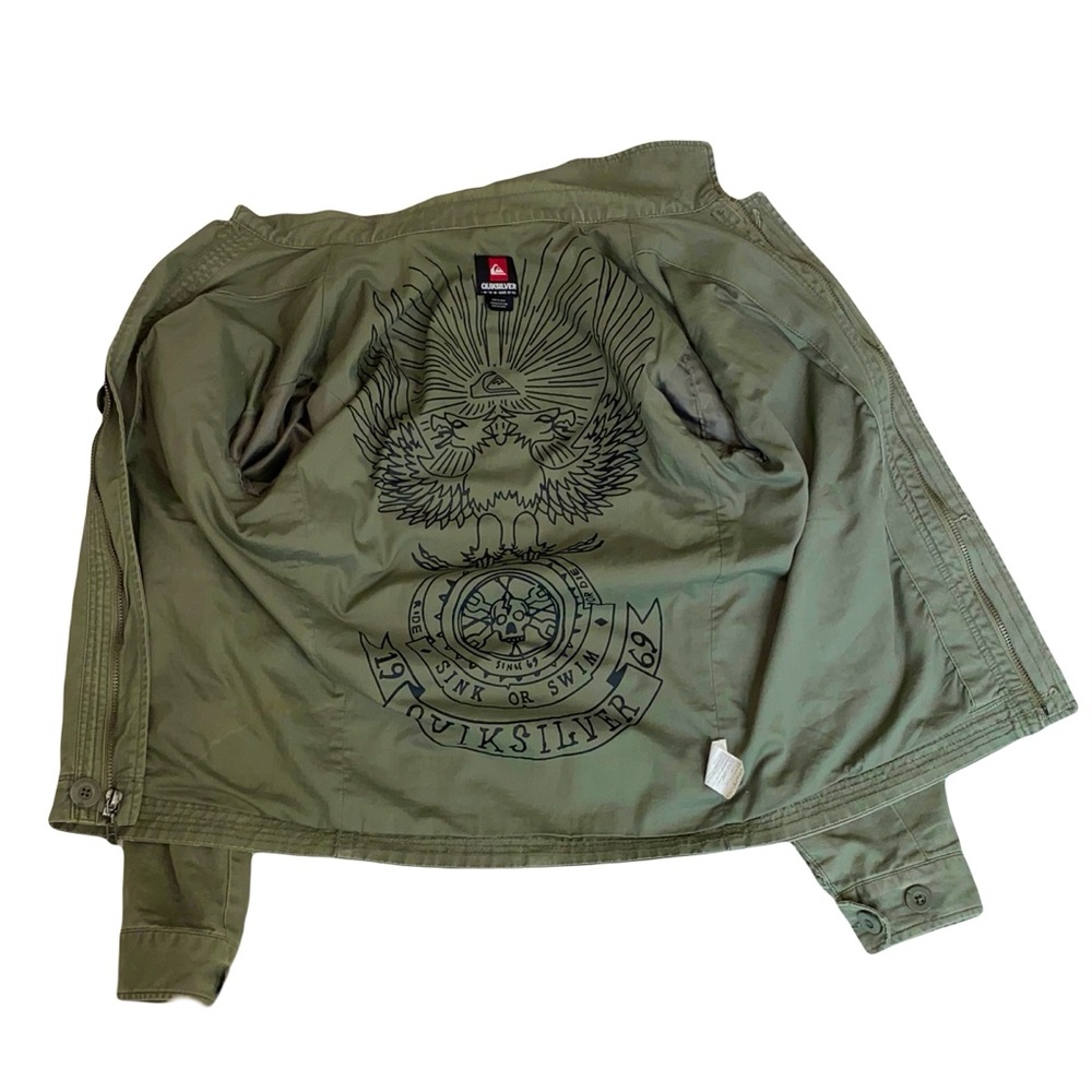 Amazing 2000s quiksilver khaki utility jacket